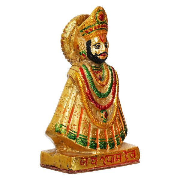 Shree Khatu Shyam Ji Murti Baba Khatu Maharaj Idol Statue Sculpture Pooja Idols - Home D?cor Brass Lord Best Item for Puja and Home, Temple & Office Multicolor - Image 4