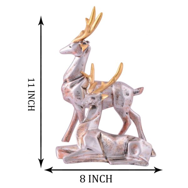 Resin Deer Head Showpiece Animal Figurine for Table Top Good Luck Vaastu Statue