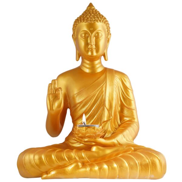 Buddha Idol Statue Showpiece Gift Gifting Item Polystone Home Decor Decoration - Image 3