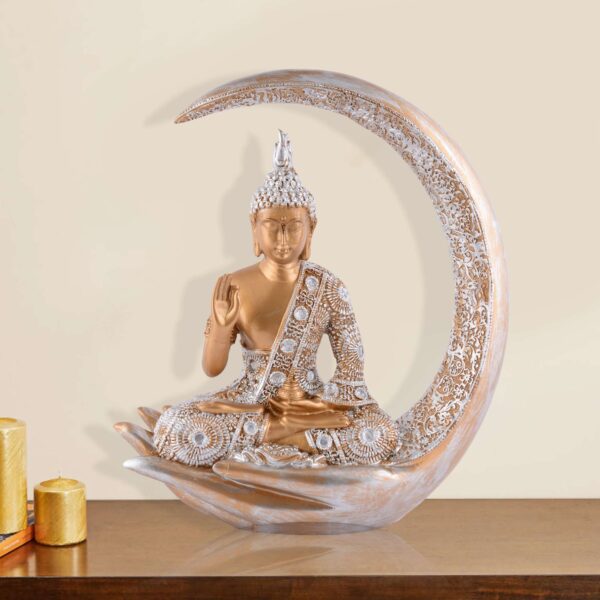 Buddha Idol Statue Showpiece Gift Gifting Item Polystone Home Decor Decoration